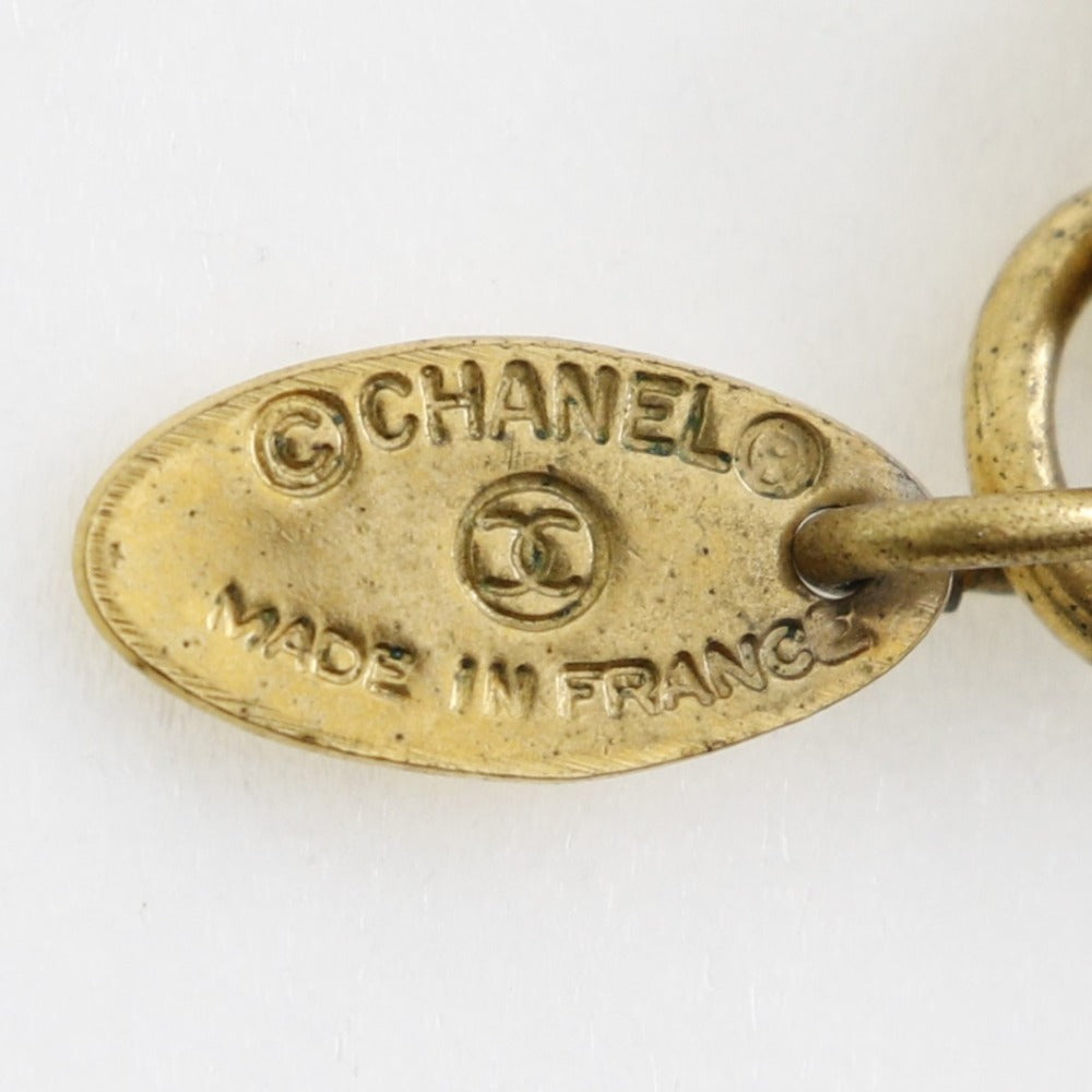 CHANEL Necklace Plated Gold gold long Chain Women Used Authentic
