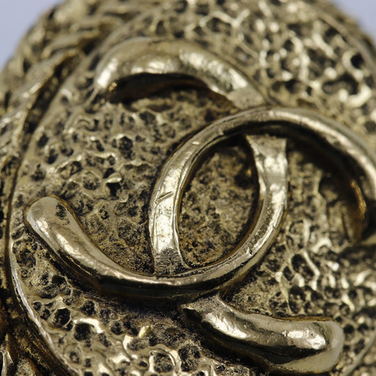 CHANEL Earring Plated Gold gold vintage COCO Mark Women Used Authentic