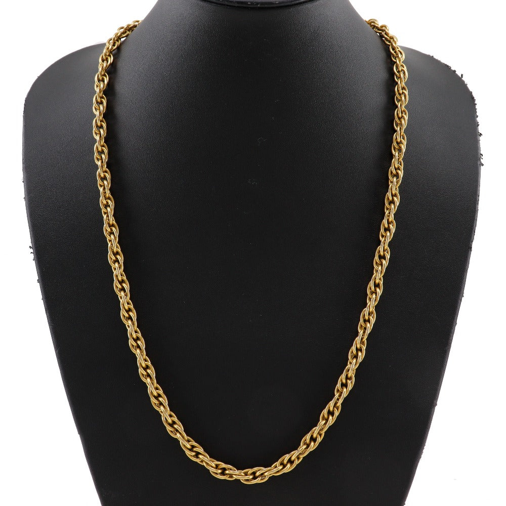 CHANEL Necklace Plated Gold gold vintage Long chain Women Used Authentic