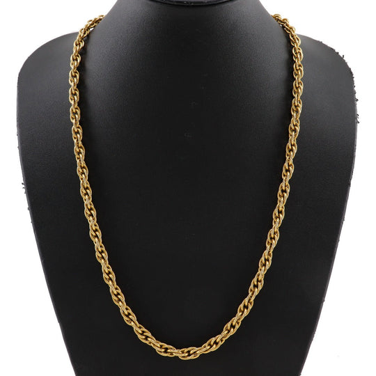 CHANEL Necklace Plated Gold gold vintage Long chain Women Used Authentic