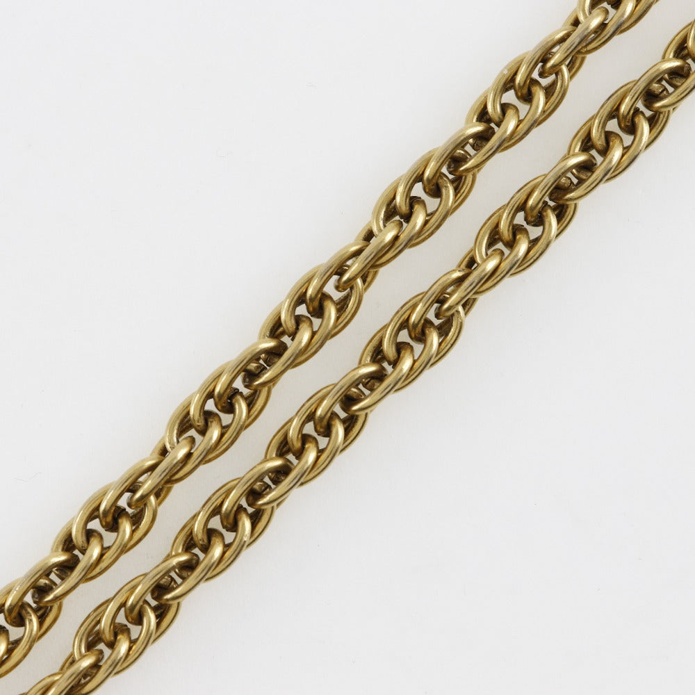 CHANEL Necklace Plated Gold gold vintage Long chain Women Used Authentic