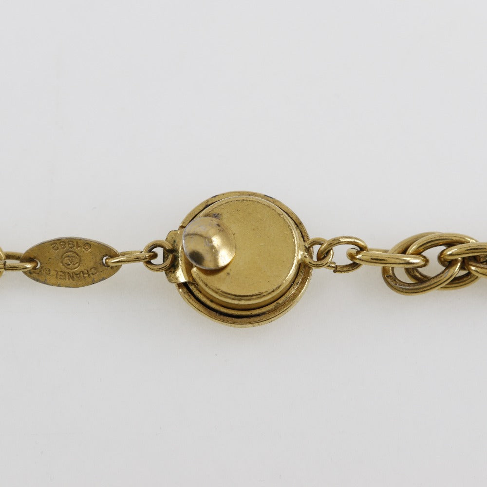 CHANEL Necklace Plated Gold gold vintage Long chain Women Used Authentic
