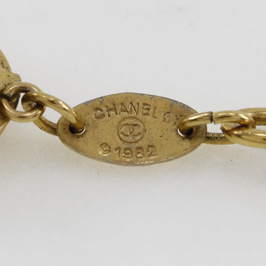 CHANEL Necklace Plated Gold gold vintage Long chain Women Used Authentic