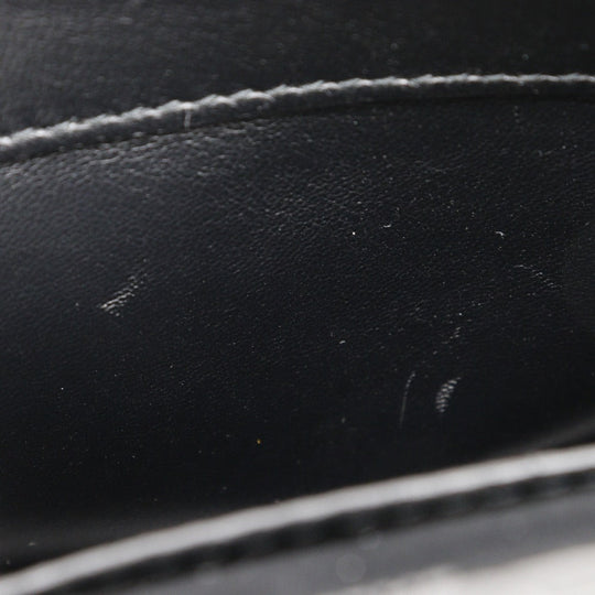 BALENCIAGA Shoulder Bag Embossed leather black 2-way clutch Mini Shoulder Women Used Authentic