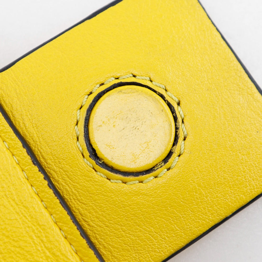 LOEWE Shoulder Bag Calfskin yellow ChainShoulder Repeat anagram Avenue Women Used Authentic