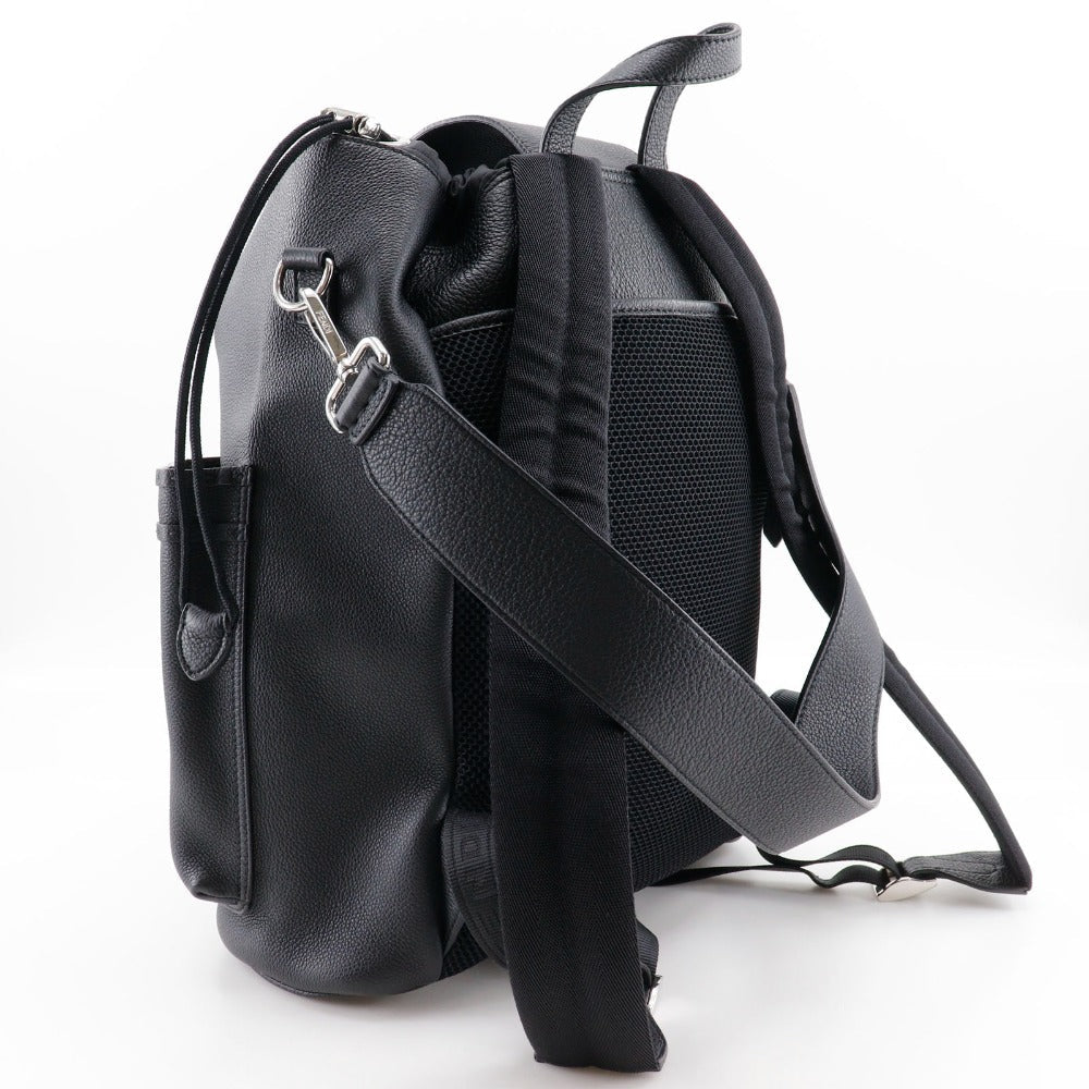 FENDI Backpack 7VZ070 Calfskin black 3WAYShoulder strike mens Used Authentic