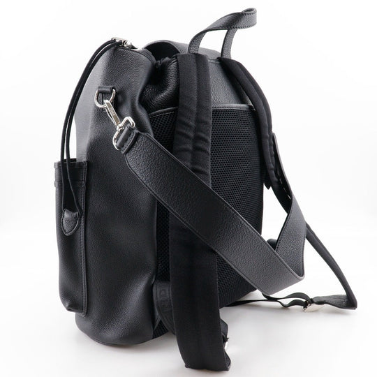 FENDI Backpack 7VZ070 Calfskin black 3WAYShoulder strike mens Used Authentic