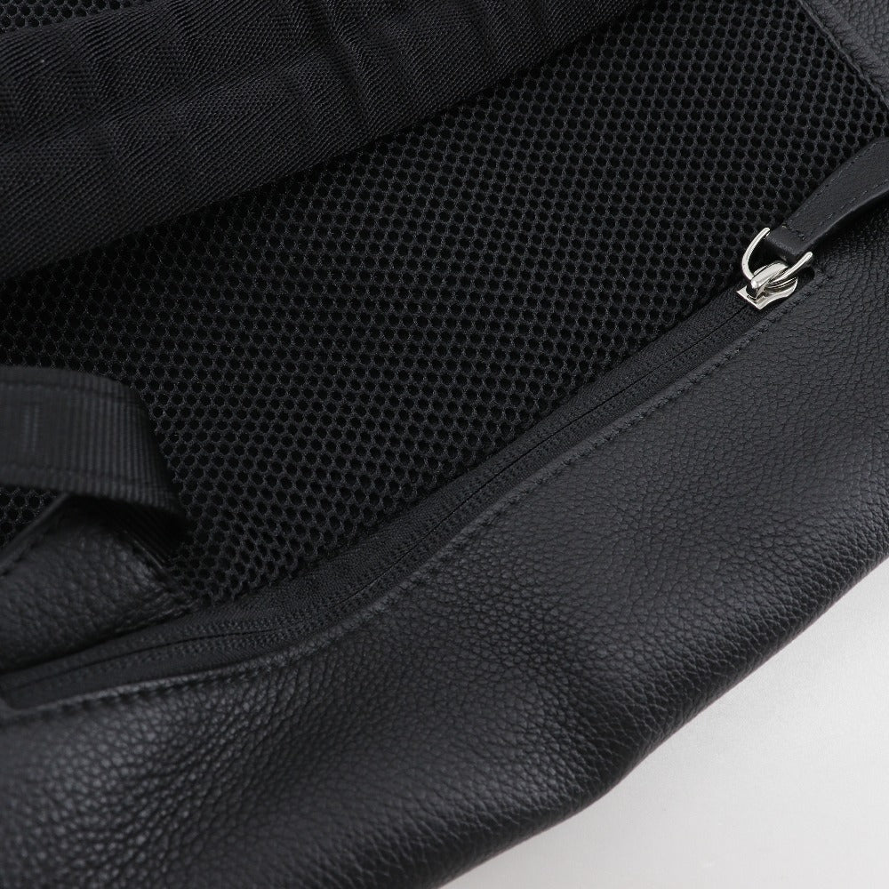 FENDI Backpack 7VZ070 Calfskin black 3WAYShoulder strike mens Used Authentic