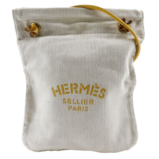 HERMES Shoulder Bag Towal chevron natural Sac Aline 2PM Women Used Authentic