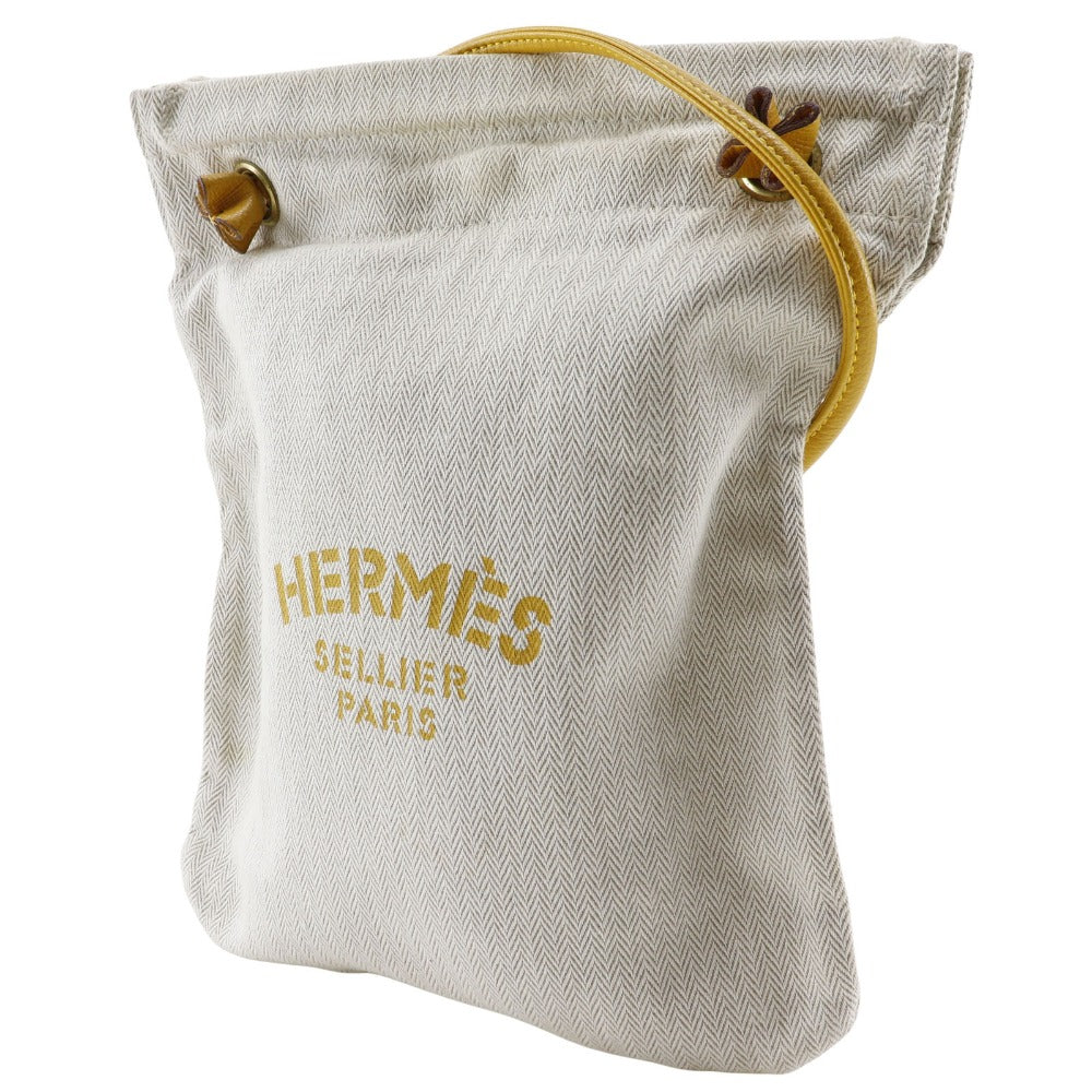 HERMES Shoulder Bag Towal chevron natural Sac Aline 2PM Women Used Authentic