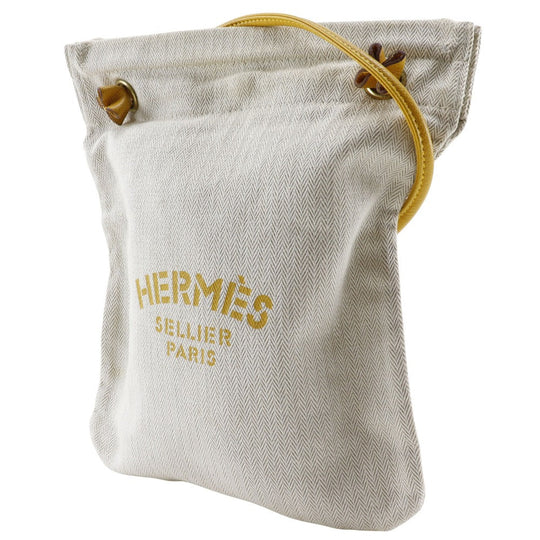 HERMES Shoulder Bag Towal chevron natural Sac Aline 2PM Women Used Authentic
