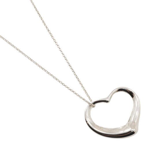 TIFFANY&Co. Necklace Silver925 Silver Elsa Peretti Open Heart Large Women Used Authentic