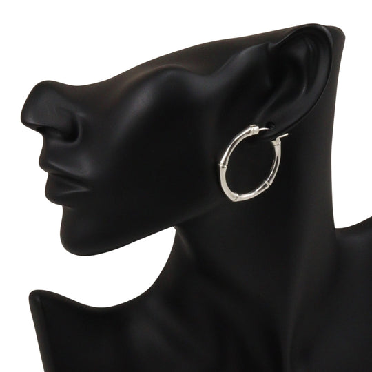 GUCCI Pierce Silver925 Silver Bamboo Women Used Authentic