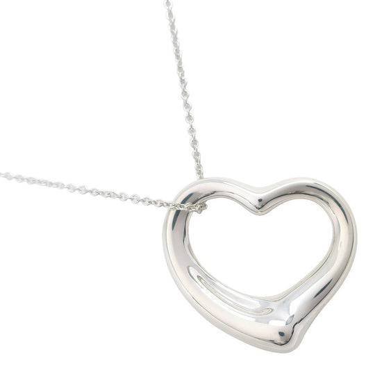 TIFFANY&Co. Necklace Silver925 Silver Elsa Peretti Open Heart Large Women Used Authentic
