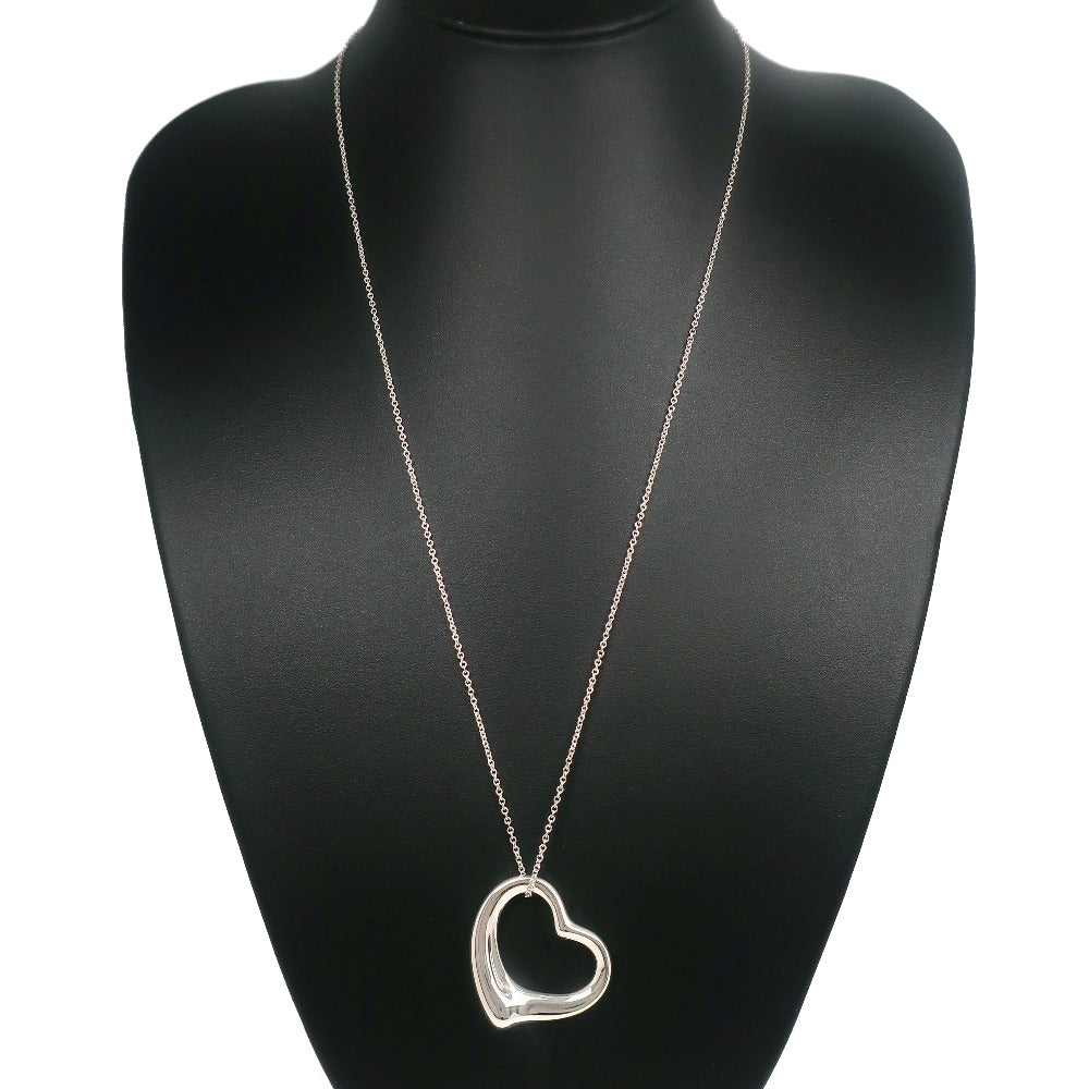 TIFFANY&Co. Necklace Silver925 Silver Elsa Peretti Open Heart Large Women Used Authentic