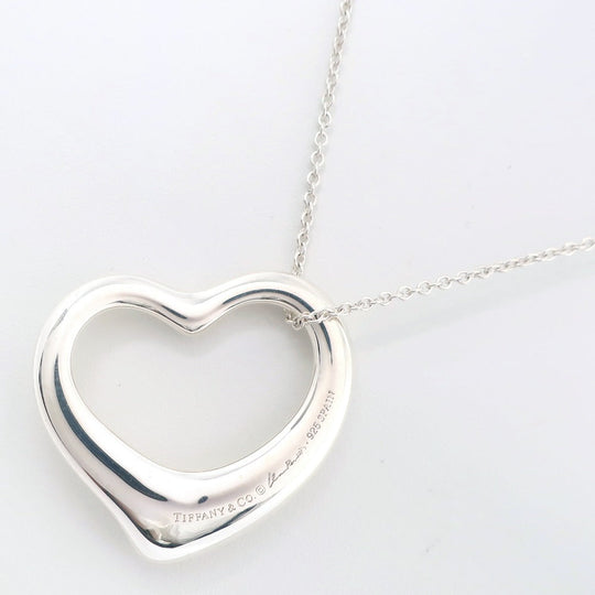 TIFFANY&Co. Necklace Silver925 Silver Elsa Peretti Open Heart Large Women Used Authentic