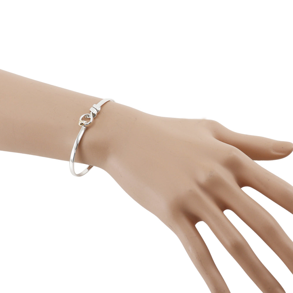 TIFFANY&Co. Bangle Silver925, K18 Yellow Gold Silver Hook & Eye Women Used Authentic