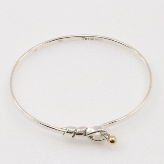TIFFANY&Co. Bangle Silver925, K18 Yellow Gold Silver Hook & Eye Women Used Authentic