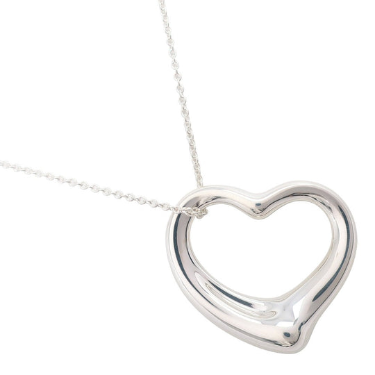 TIFFANY&Co. Necklace Silver925 Silver Elsa Peretti Open Heart Large Women Used Authentic