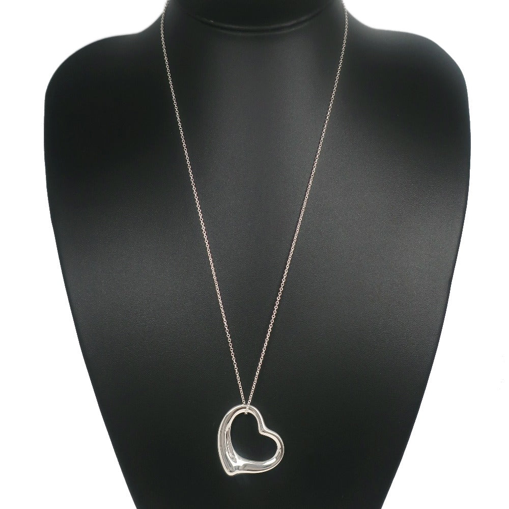 TIFFANY&Co. Necklace Silver925 Silver Elsa Peretti Open Heart Large Women Used Authentic