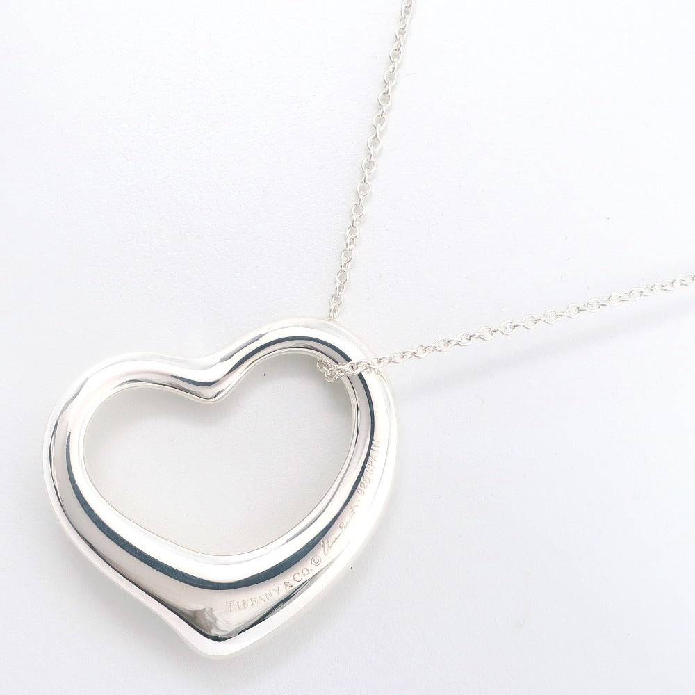 TIFFANY&Co. Necklace Silver925 Silver Elsa Peretti Open Heart Large Women Used Authentic