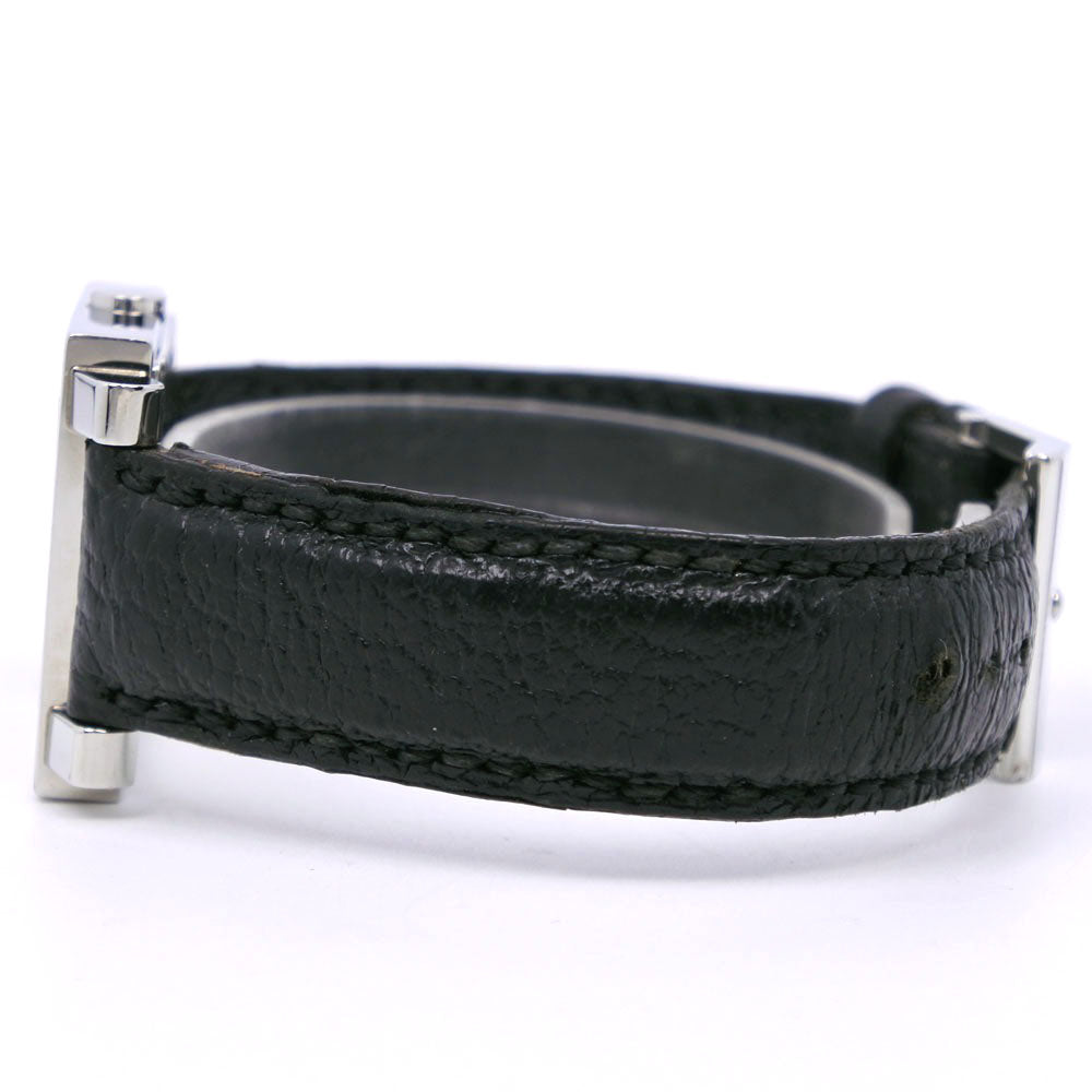 BVLGARI Watches Quartz SQ27SLD Stainless Steel , Leather black Quadlard black dial mens Used Authentic