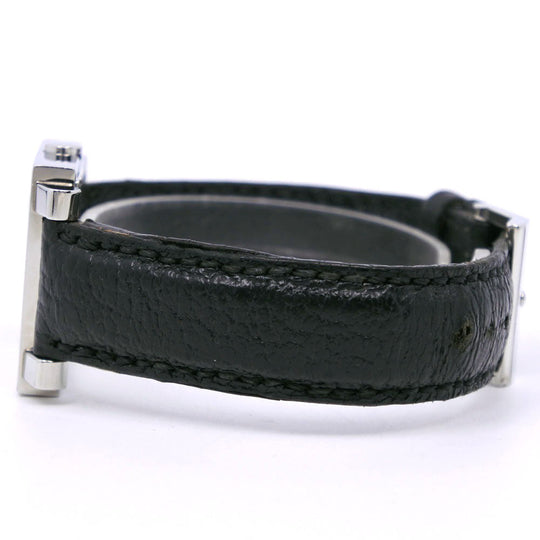 BVLGARI Watches Quartz SQ27SLD Stainless Steel , Leather black Quadlard black dial mens Used Authentic