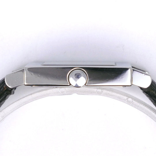 BVLGARI Watches Quartz SQ27SLD Stainless Steel , Leather black Quadlard black dial mens Used Authentic