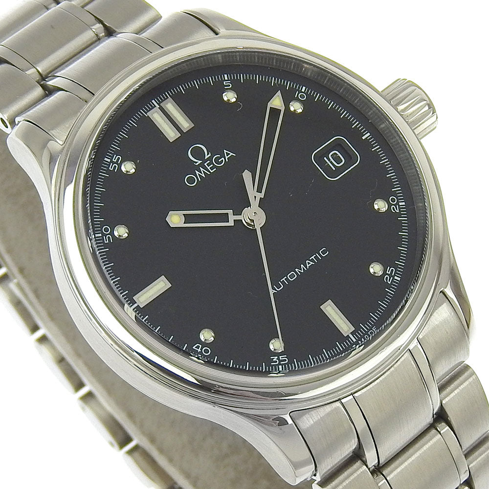 OMEGA Watches Mechanical Automatic 5203.5 Stainless Steel Silver Classic Date black dial mens Used Authentic