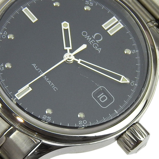 OMEGA Watches Mechanical Automatic 5203.5 Stainless Steel Silver Classic Date black dial mens Used Authentic