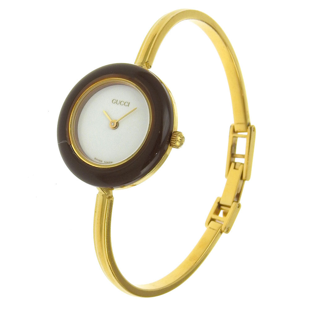 GUCCI Watches Quartz 11/12.2 Plated Gold gold Change bezel White dial Women Used Authentic