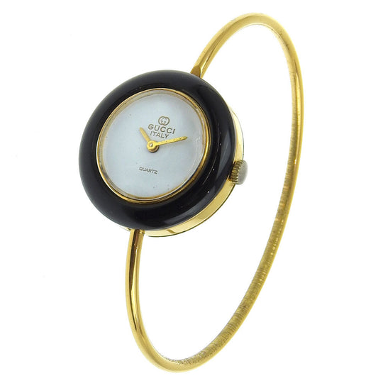 GUCCI Watches Quartz Plated Gold gold Change bezel White dial Women Used Authentic