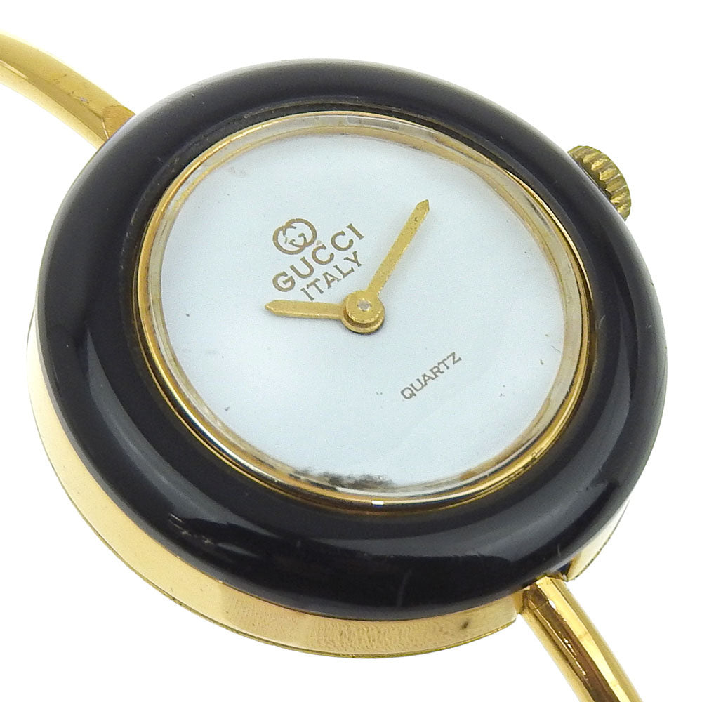 GUCCI Watches Quartz Plated Gold gold Change bezel White dial Women Used Authentic