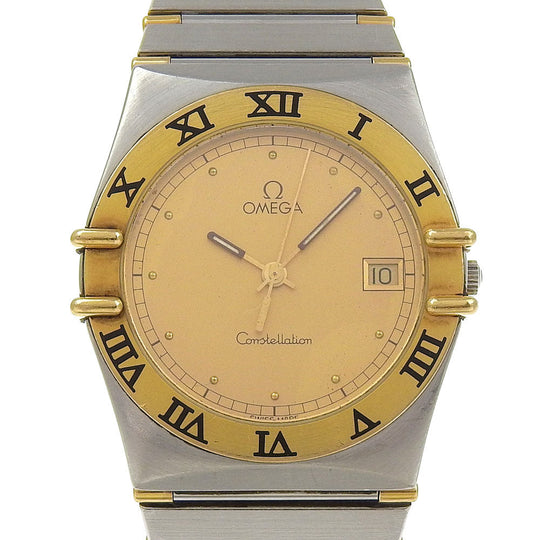 OMEGA Watches Quartz Stainless Steel , YG Silver Constellation gold dial mens Used Authentic