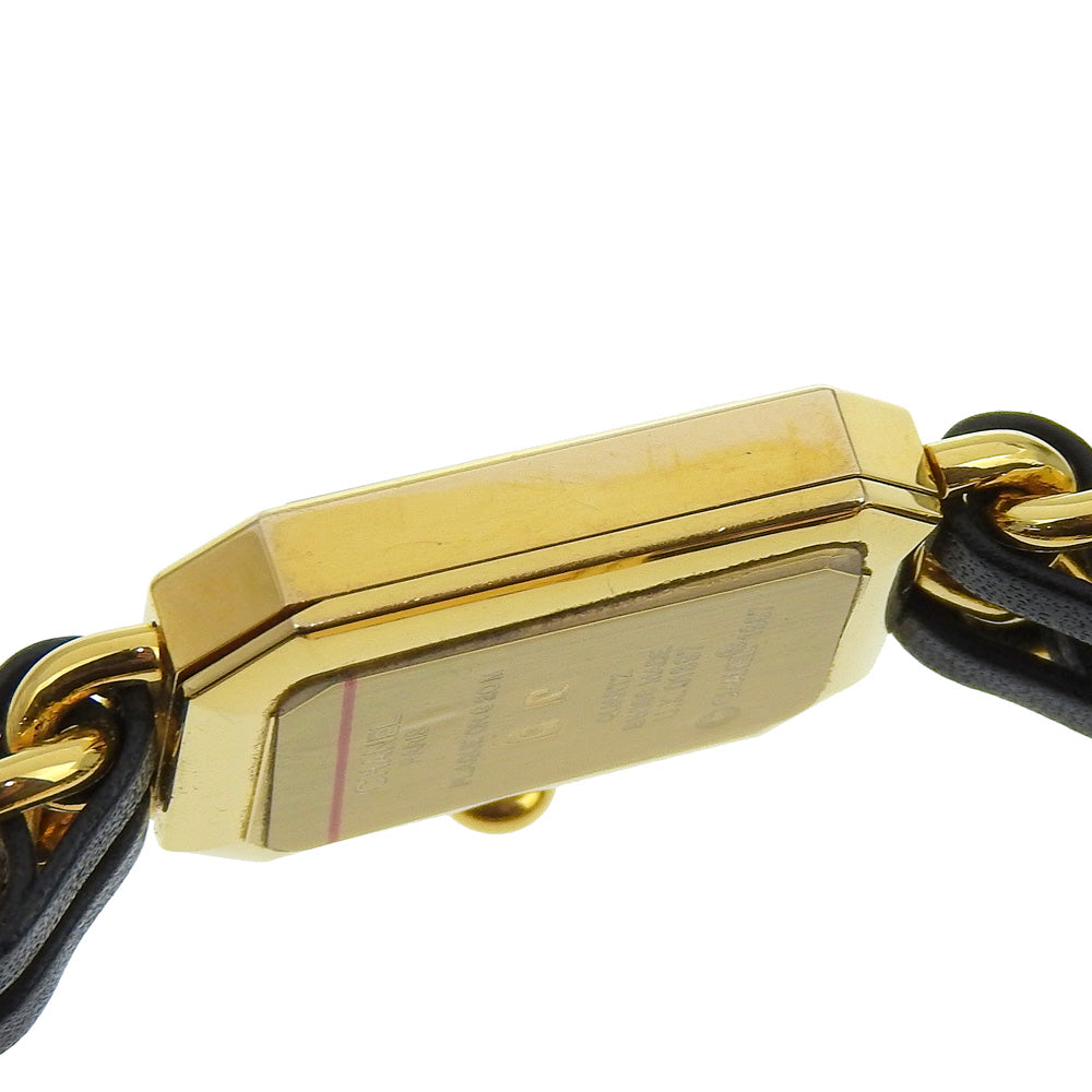 CHANEL Watches Quartz H0001 Plated Gold, embossed leather black Premiere L black dial