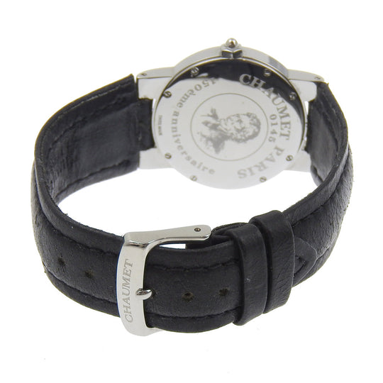 Chaumet Watches Quartz Stainless Steel , Embossed Leather Silver 150th anniversary Vendome Silver dial mens Used Authentic
