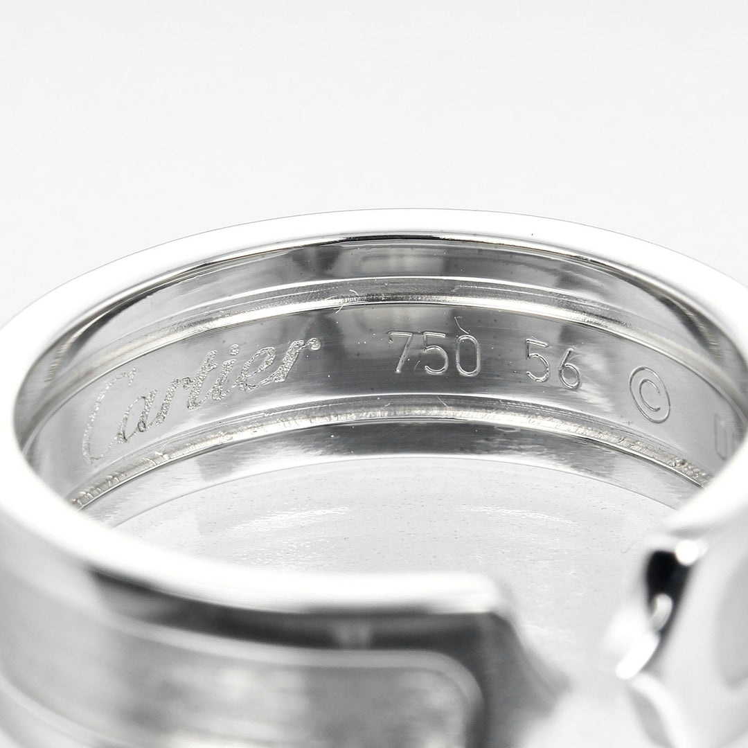 CARTIER Ring K18 white gold Silver 2C mens 56 Used Authentic