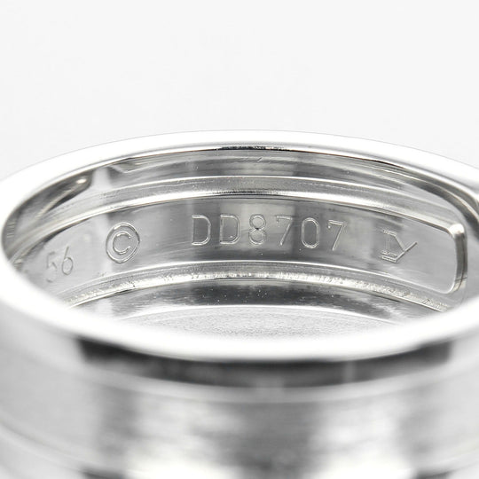CARTIER Ring K18 white gold Silver 2C mens 56 Used Authentic
