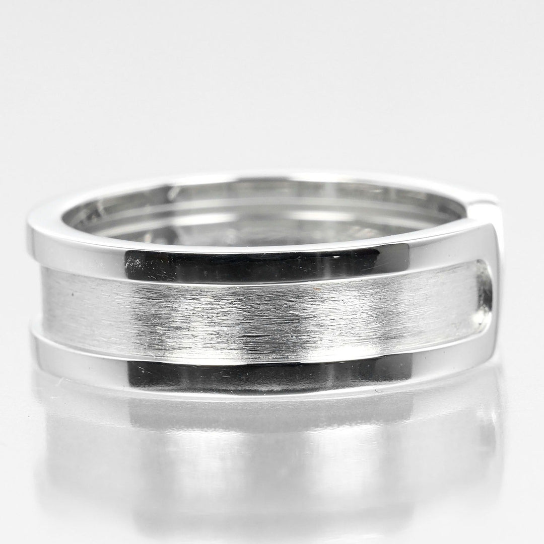 CARTIER Ring K18 white gold Silver 2C mens 56 Used Authentic