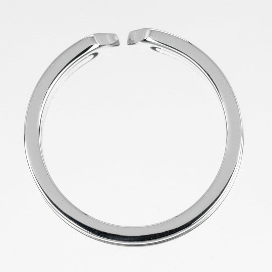 CARTIER Ring K18 white gold Silver 2C mens 56 Used Authentic