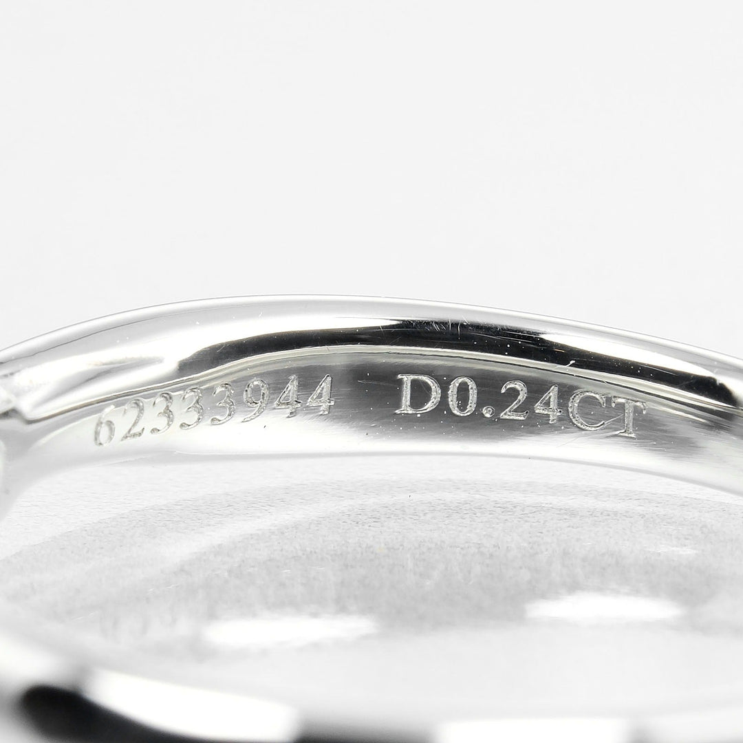 TIFFANY&Co. Ring 0.24ct Pt950Platinum, Diamond Silver Harmony Solitaire Women Used Authentic
