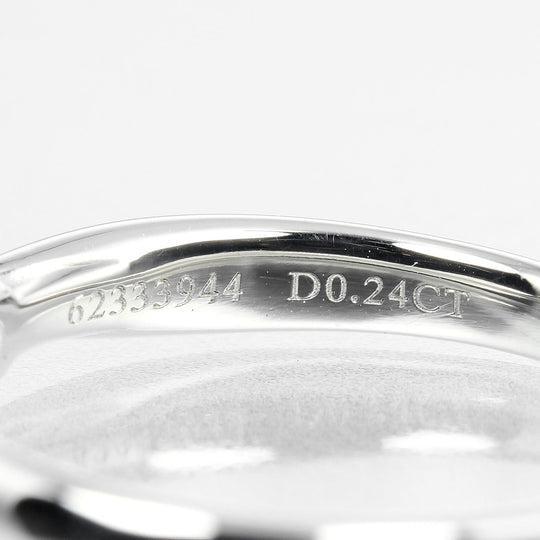 TIFFANY&Co. Ring 0.24ct Pt950Platinum, Diamond Silver Harmony Solitaire Women Used Authentic