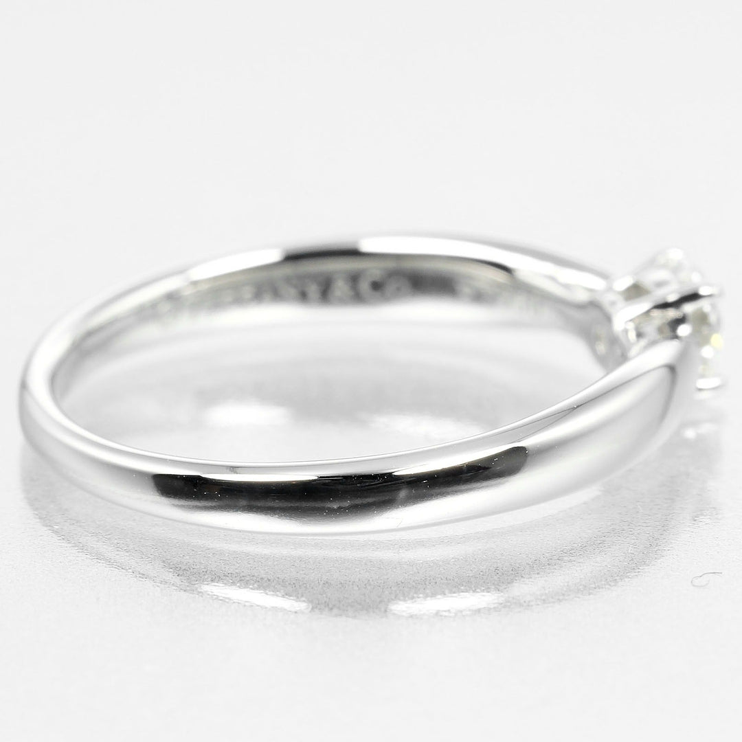 TIFFANY&Co. Ring 0.24ct Pt950Platinum, Diamond Silver Harmony Solitaire Women Used Authentic