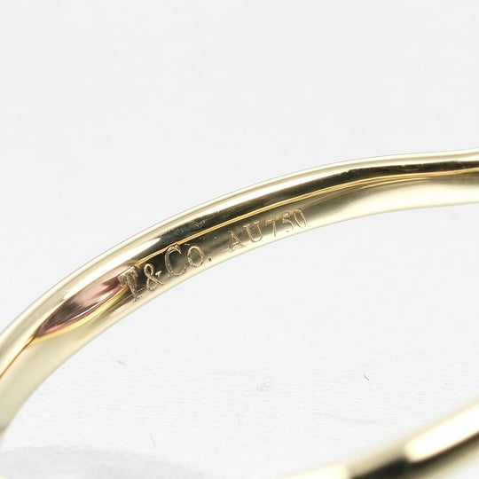 TIFFANY&Co. Ring K18 Yellow Gold, Amethyst Silver Olive leaf Women Used Authentic