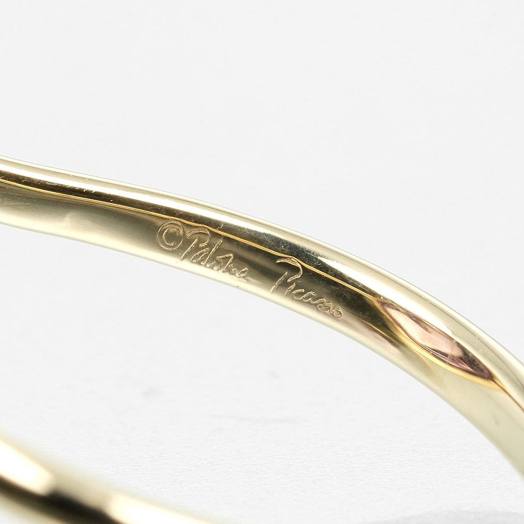 TIFFANY&Co. Ring K18 Yellow Gold, Amethyst Silver Olive leaf Women Used Authentic