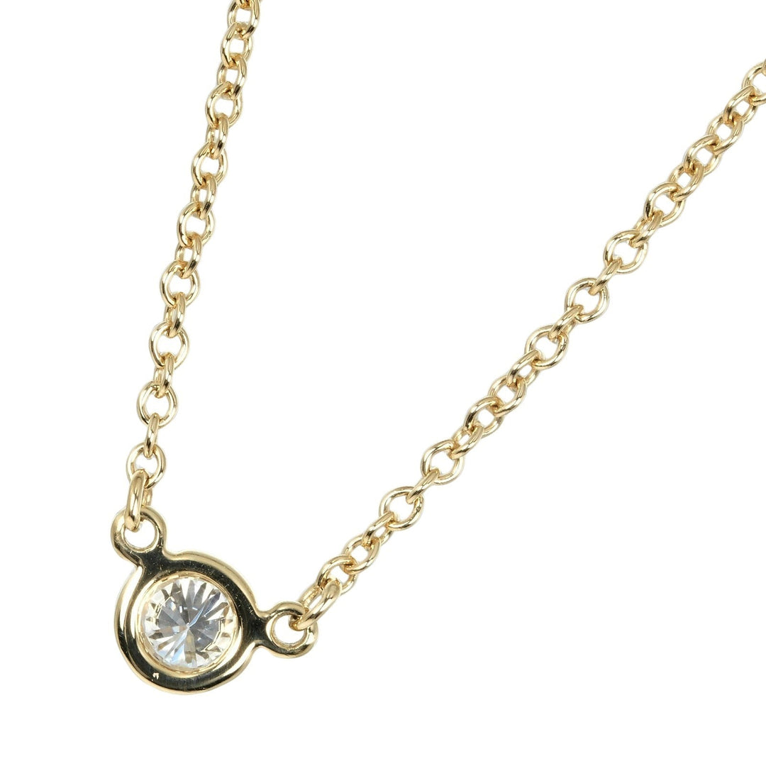 TIFFANY&Co. Necklace K18 Yellow Gold, Diamond Silver Top width 0.1" By the yard Women Used Authentic