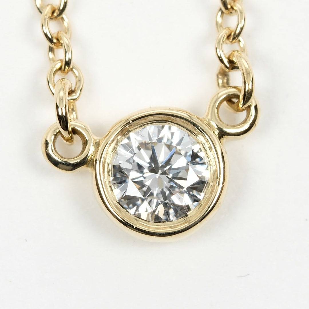 TIFFANY&Co. Necklace K18 Yellow Gold, Diamond Silver Top width 0.1" By the yard Women Used Authentic