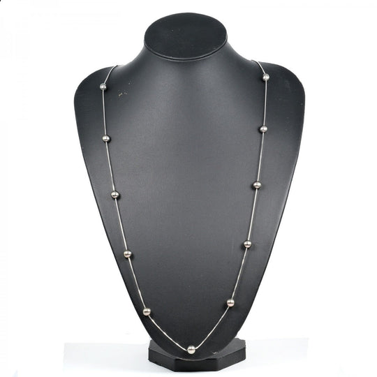 TASAKI Necklace K18 White Gold, 13P Black Pearl (Black Pearl) Silver Pearl around 0.3"-0.3" Women Used Authentic