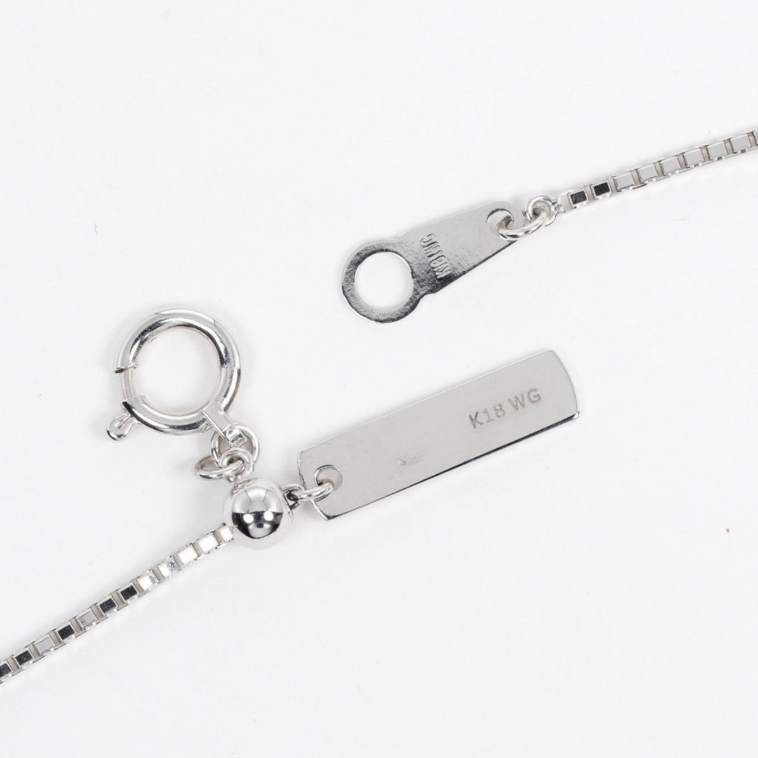 TASAKI Necklace K18 White Gold, 13P Black Pearl (Black Pearl) Silver Pearl around 0.3"-0.3" Women Used Authentic