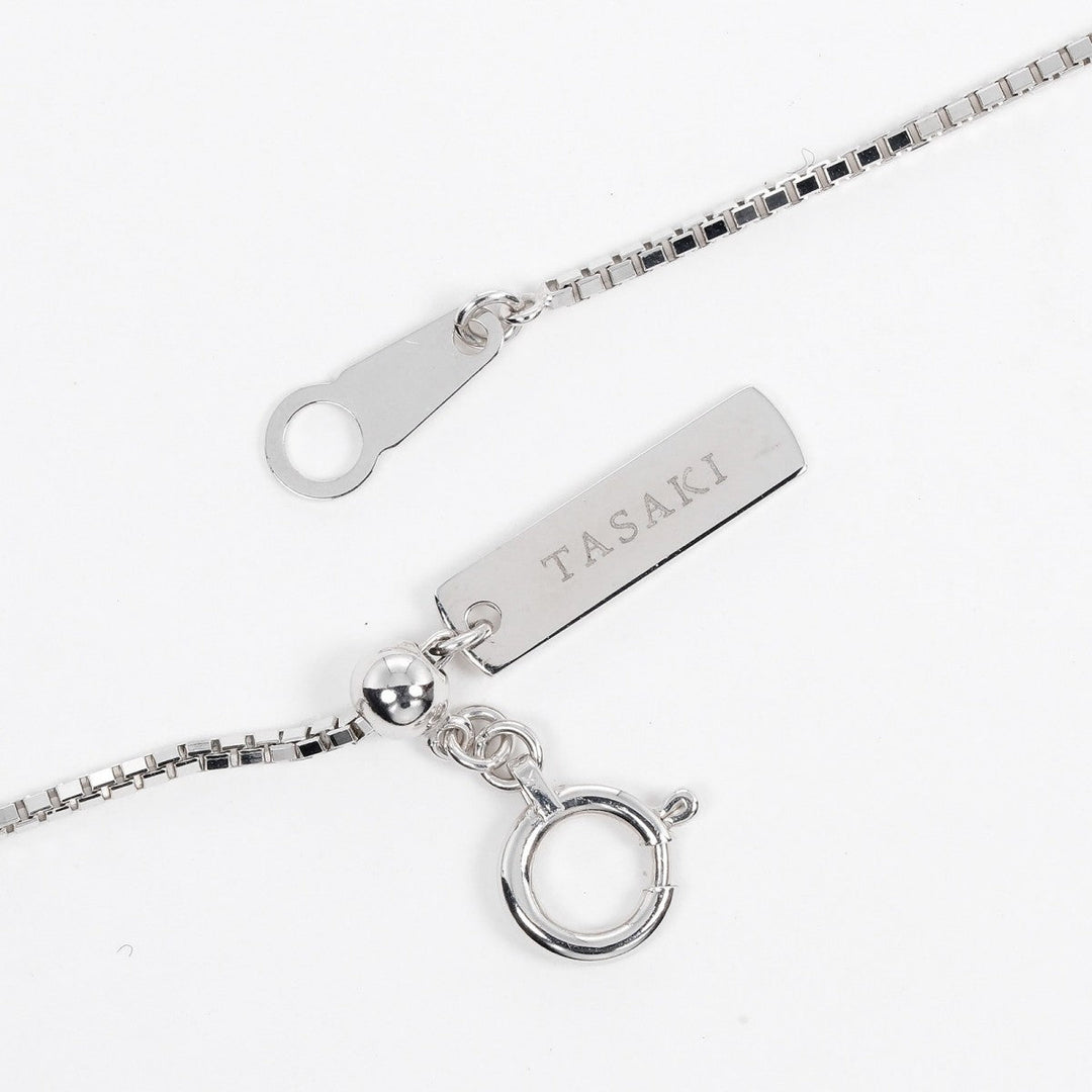 TASAKI Necklace K18 White Gold, 13P Black Pearl (Black Pearl) Silver Pearl around 0.3"-0.3" Women Used Authentic